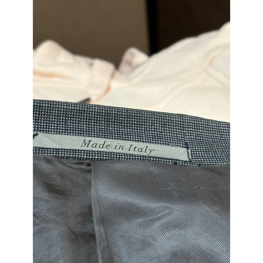 Canali Mens Grey Micro Pattern Two‎ Button Suit Jacket Blazer Made in Italy